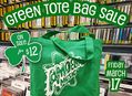 Green Tote Bag Sale at our Stores on Friday, March 17