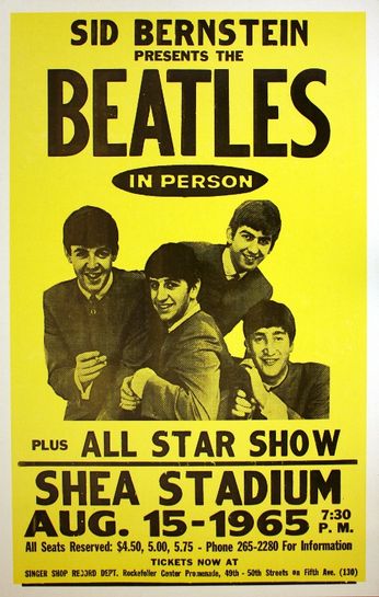 The Beatles - Shea Stadium - August 15, 1965 (Poster)