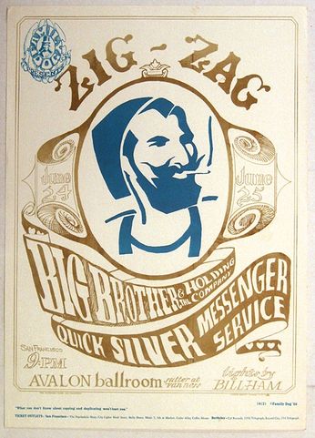 Big Brother & The Holding Company & Quicksilver Messenger Service- The Avalon Ballroom, June 24 & 25, 1966 (Poster) 