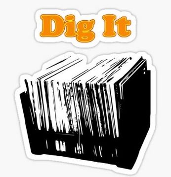 Dig It Record Crate (Sticker)