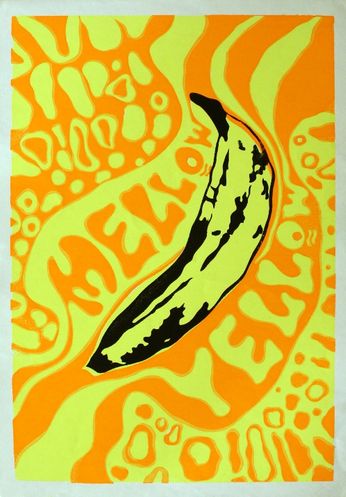 Vintage Head Shop Poster - Mellow Yellow (Poster)