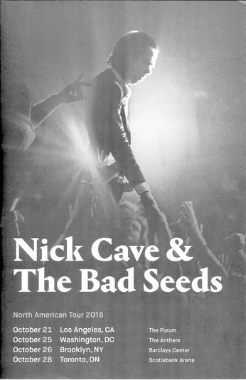 Nick Cave & The Bad Seeds 2018 North American Tour (Poster)