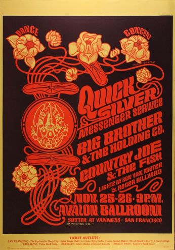 Quicksilver Messenger Service - The Avalon Ballroom - November 25-26, 1966 (Poster)