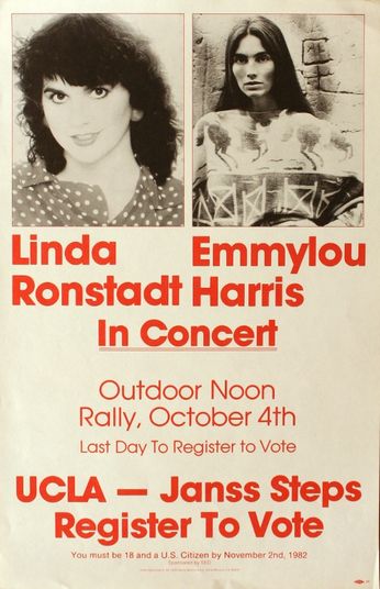 Linda Ronstadt / Emmy Lou Harris - UCLA - November 2, 1982 (Poster)