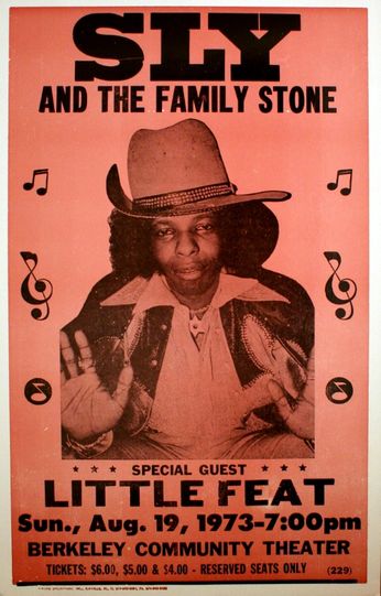 Sly and the Family Stone - Berkeley Community Theater - August 19, 1973 (Poster)