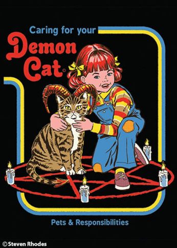 Caring For Your Demon Cat (Magnet)