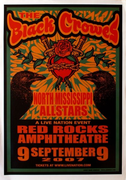 The Black Crowes - Red Rocks Amphitheatre - September 9, 2007 (Poster ...