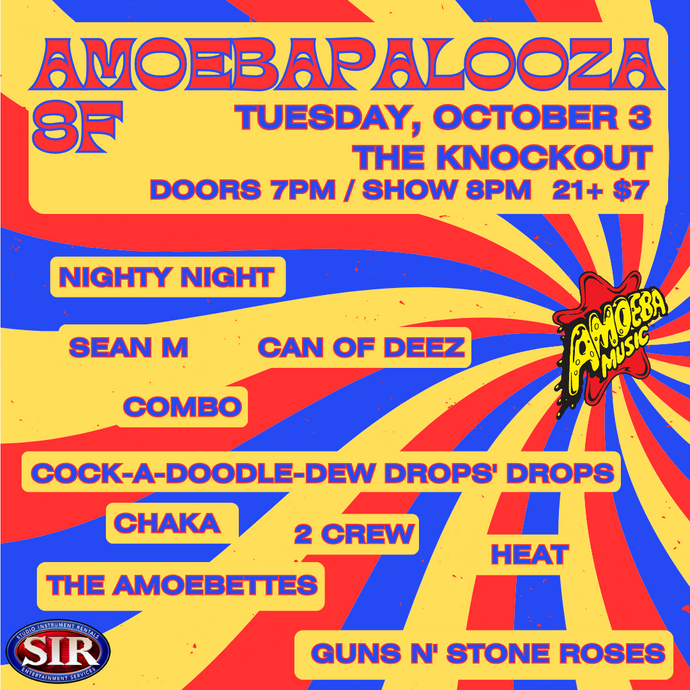 Amoebapalooza San Francisco on Tuesday, October 3