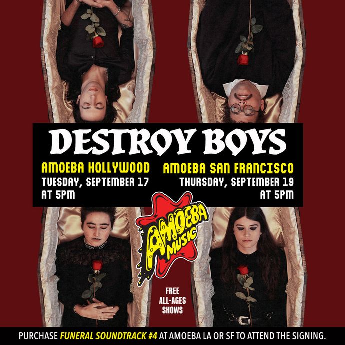 Destroy Boys Are Performing at Amoeba Hollywood and Amoeba San Francisco