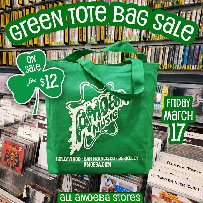 Green Tote Bag Sale at our Stores on Friday, March 17