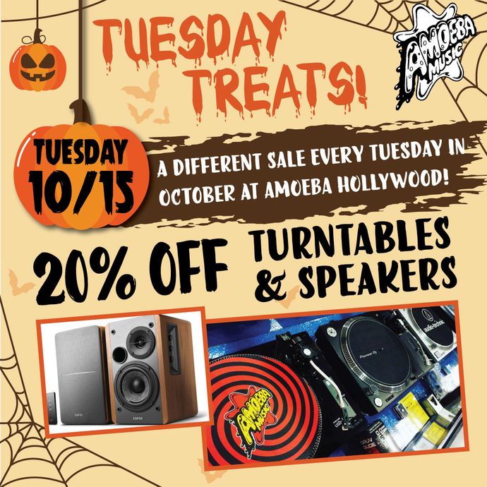 Tuesday Treats: 20% Off Turntables & Speakers at Amoeba Hollywood October 15