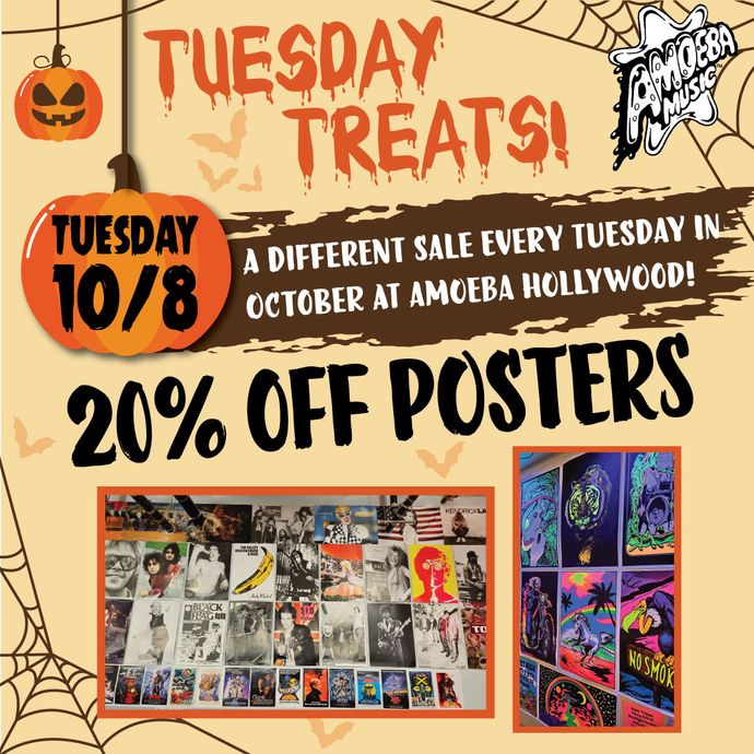 Tuesday Treats: 20% Off Posters at Amoeba Hollywood October 8